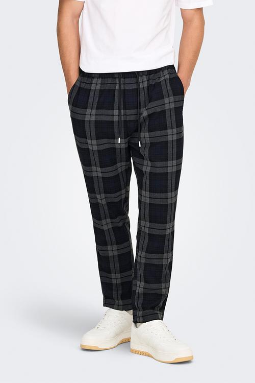 ONSLINUS Check Pant - Dark Navy 