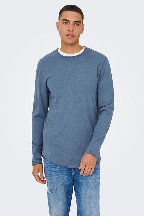 ONSBENNE Longy Long Sleeve Tee - Vintage Indigo