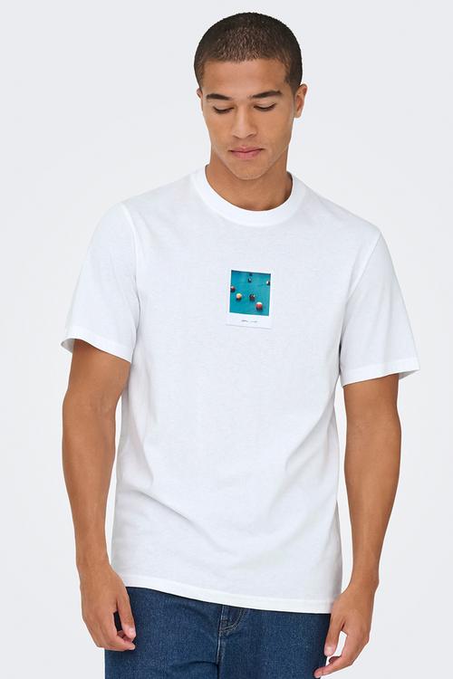 ONSMILO Photo Regular Short Sleeve Tee - White