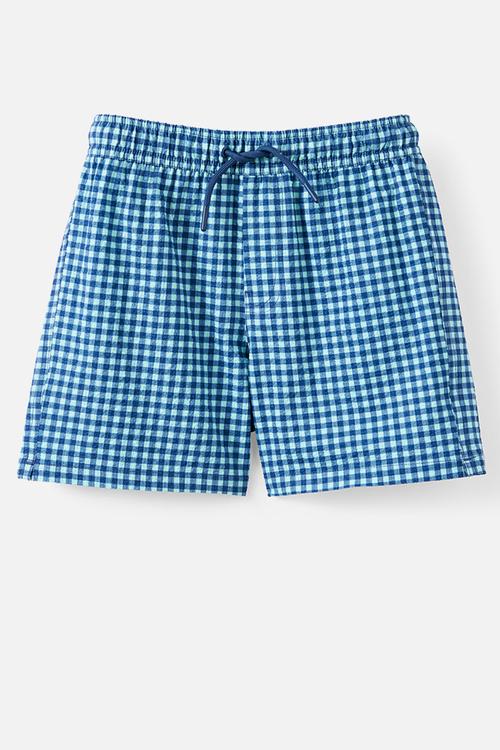Bailey Boardshort - Gingham Squid Ink/Aquamarine
