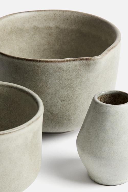 Stoneware matcha set - greige