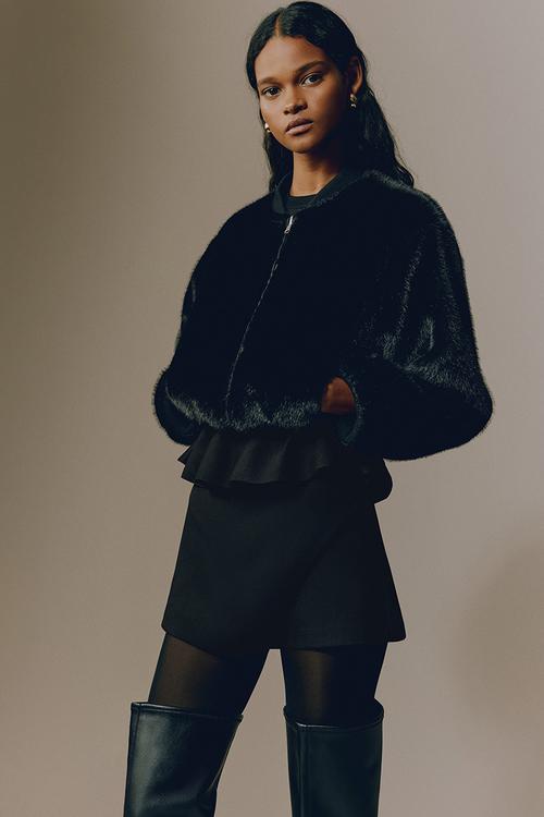 Wrap skort - black