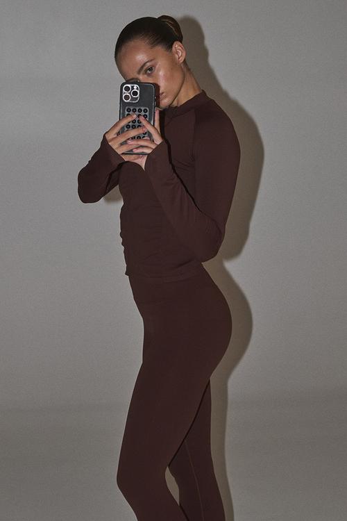 Seamless sports jacket with  drymove™ - brown