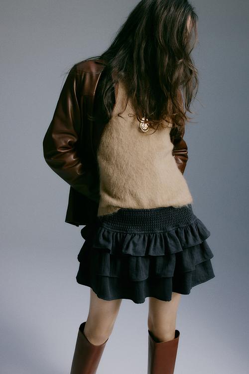Tiered skort - washed black