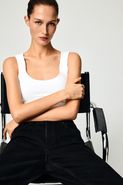 Microfibre vest top - white