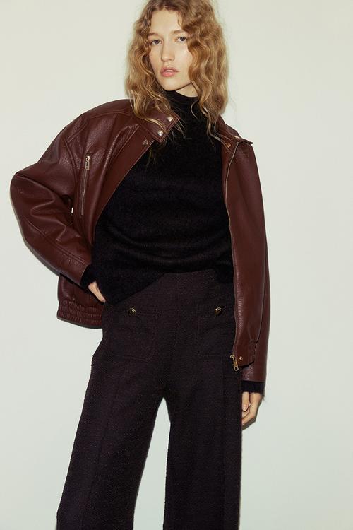 Straight-leg trousers - dark brown