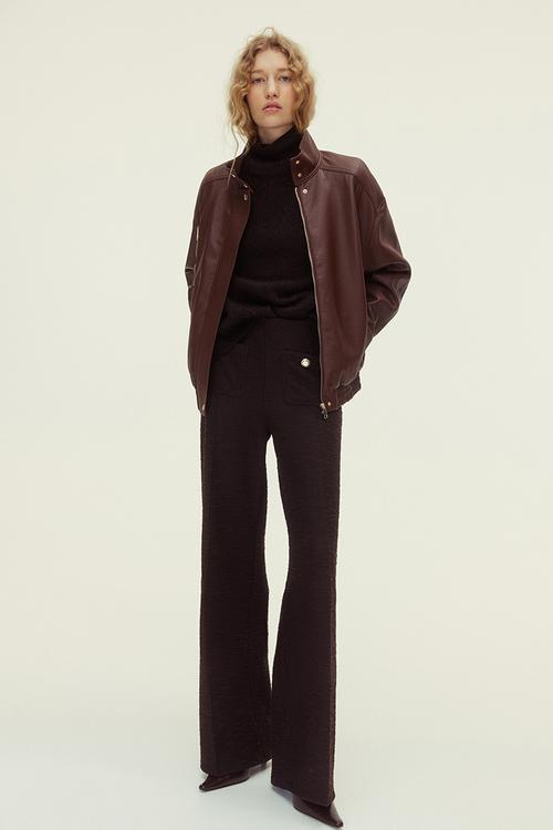 Straight-leg trousers - dark brown