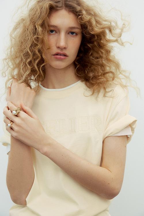 Oversized T-shirt - light yellow/atelier
