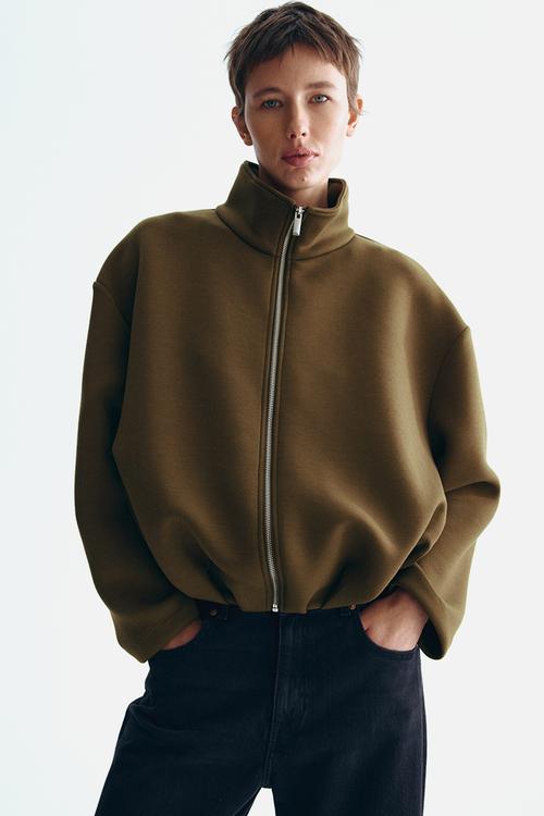 Scuba jacket - dark khaki green