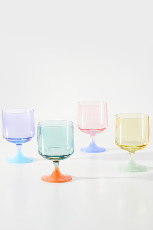 Fun wine glasses set of 4 - multi