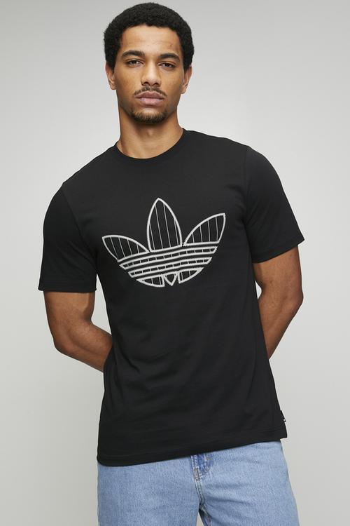 Trefoil INFILL Tee - Black/Wht