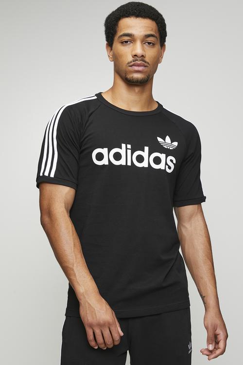 3-Stripe Ringer Tee  - Black/white