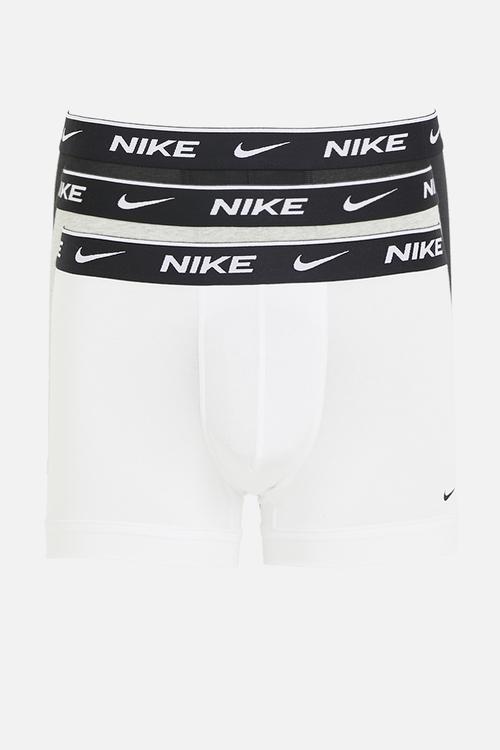 KE1008-Men's Dri-Fit Everyday Cotton Trunk 3 Pack - WHITE/GREY HEATHER/BLACK