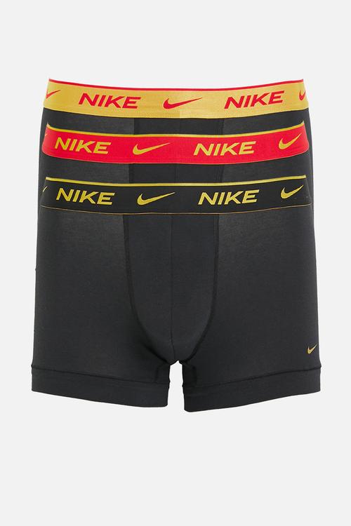 KE1008-Men's Dri-Fit Everyday Cotton Trunk 3 Pack - BLK UNI RED/WHEAT GLD/BLK HIG