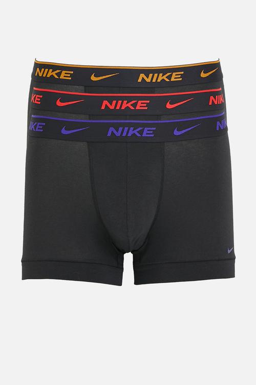 KE1008-Men's Dri-Fit Everyday Cotton Trunk 3 Pack - BLK LIG CRIM/DES OCH/DP NHT L