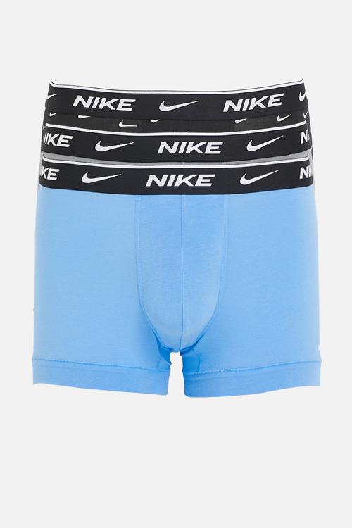 KE1008-Men's Dri-Fit Everyday Cotton Trunk 3 Pack - Swoosh Print/Cool Grey/UniBlue