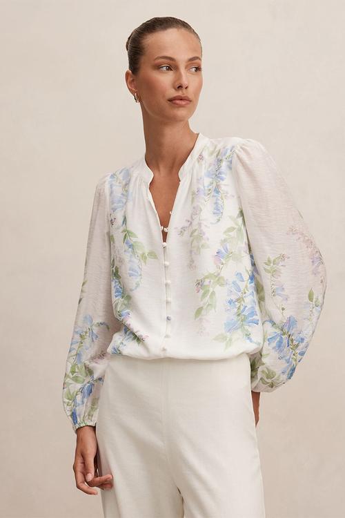 Dove placement print blouse - wisteria floral