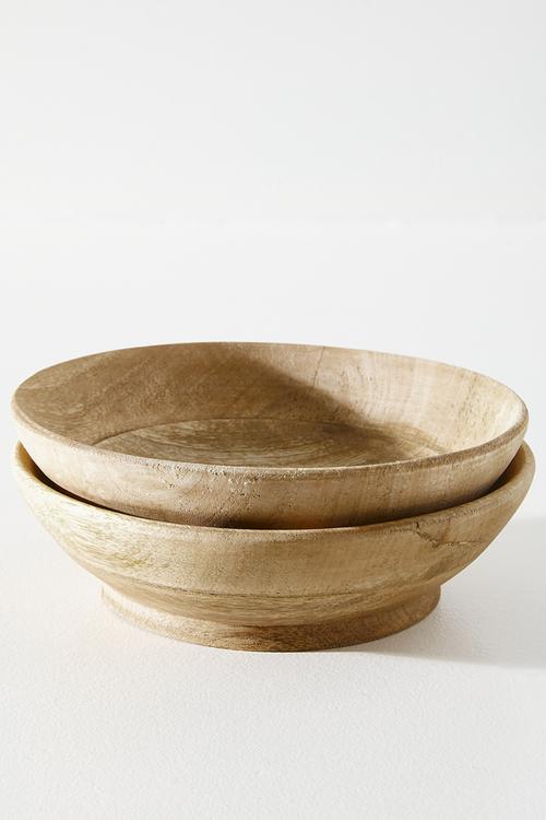 Mango wood bowls set of 2 - Natural