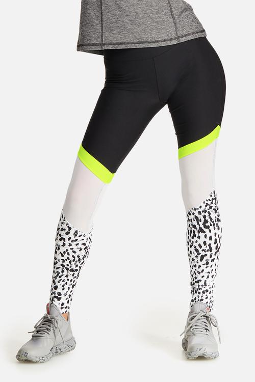 Leopard neon mesh legging
