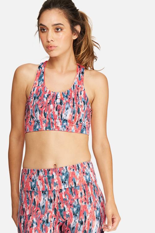 Splash t-back crop top