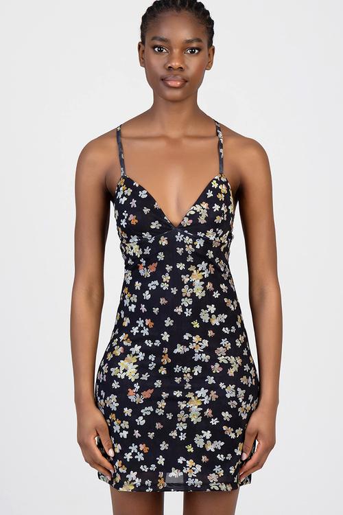 Don'T Ask Mini Dress - Black Multi