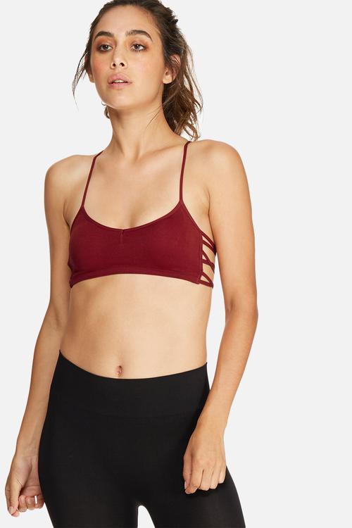 Skinny strap sport bra