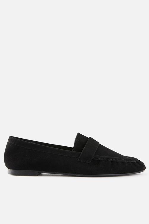 Taylor ruched loafer - black micro