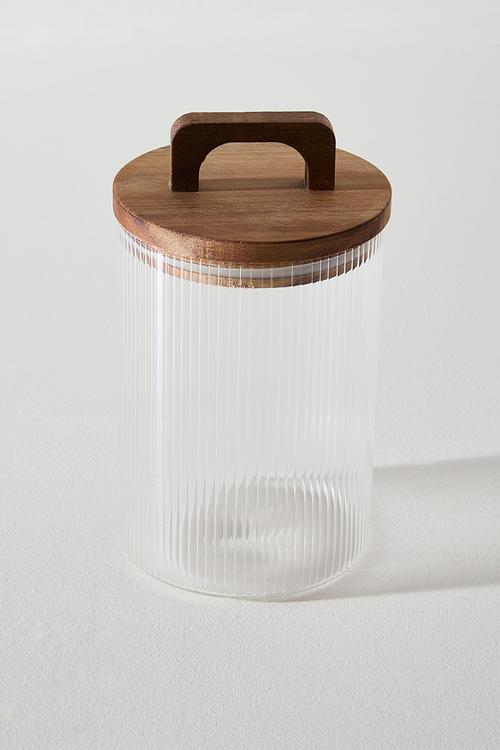 Ribbed glass storage - Clear