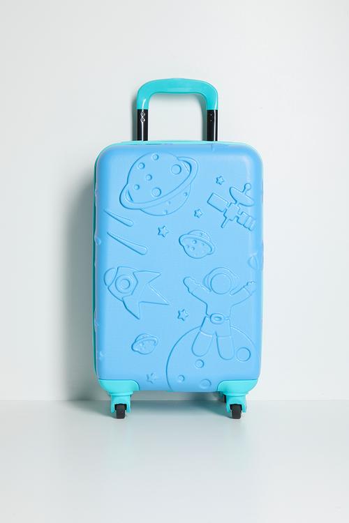 Space kids suitcase - Blue