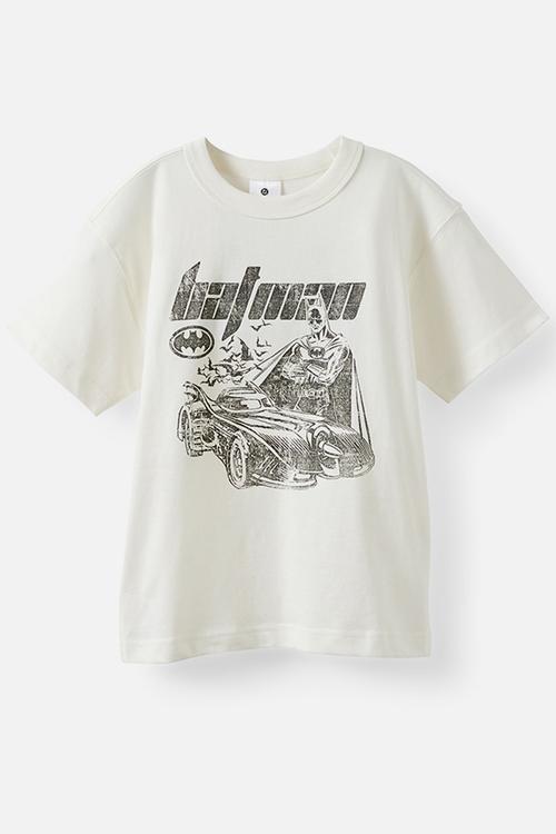 Licensed Drop Shoulder Short Sleeve Tee - Lcn Wb Vanilla/Batman Sketch