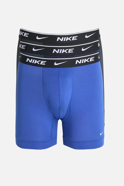 KE1007-Men's Dri-Fit Everyday Cotton Boxer 3 Pack - Obsidian/Game Royal/Black