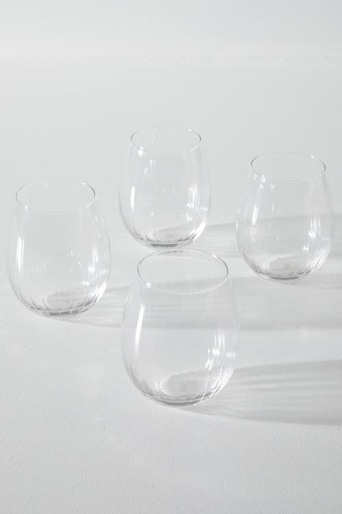 Dip tumbler glasses set of 4 - Clear