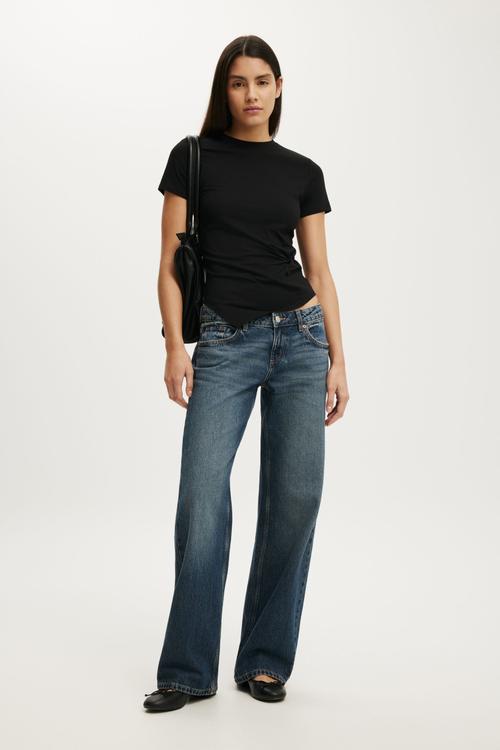 Twist Short Sleeve Tee - Black