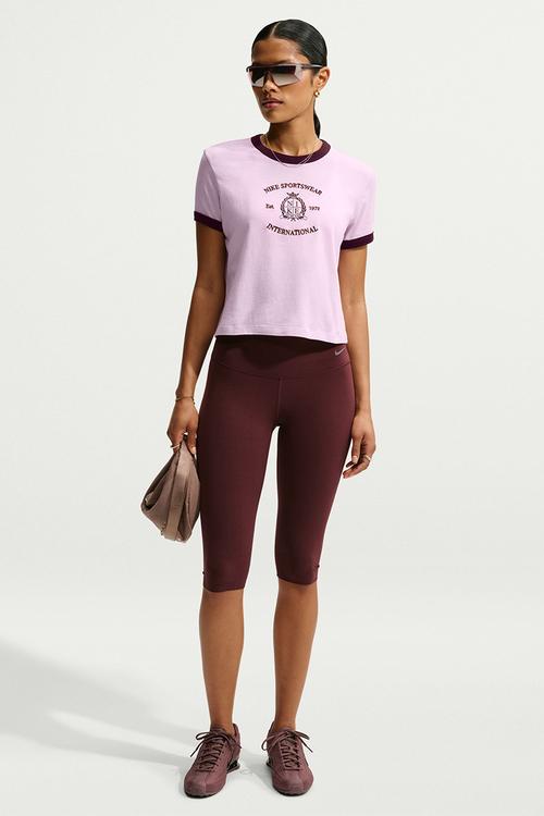 W Nsw Nk Clb  Rngr Tee Crst - Bleached Lilac/Mystic Dates