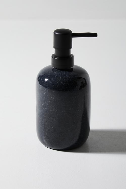 Reactive Glaze Stoneware Dispenser Black