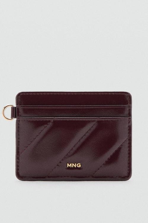Card holder p diagonal - dark red
