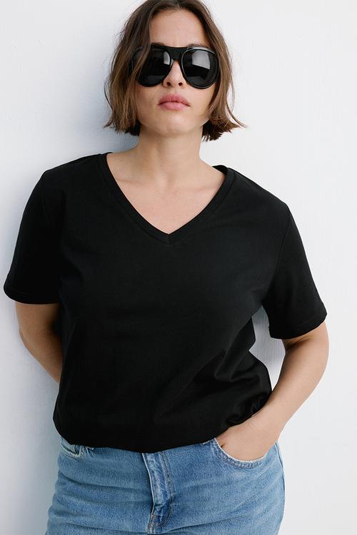Plus T-shirt chalspi - black