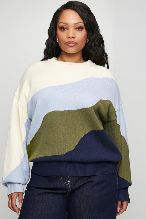 Plus Essential Jumper - Marble Wave