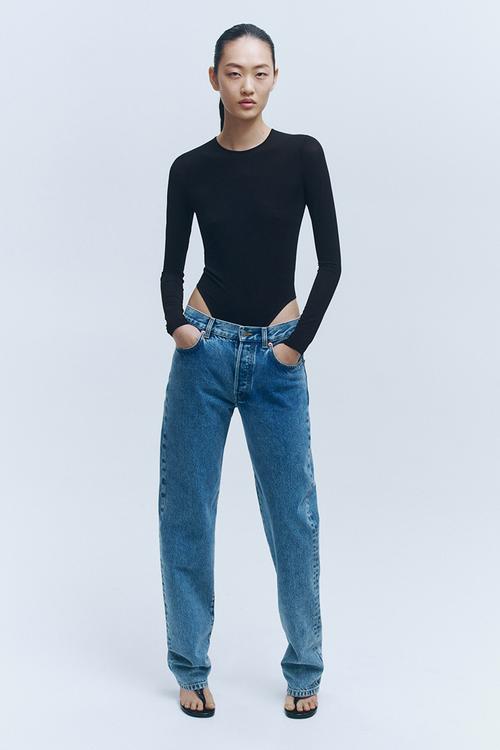 WARDROBE.NYC H&M:  Sheer long-sleeved body - black