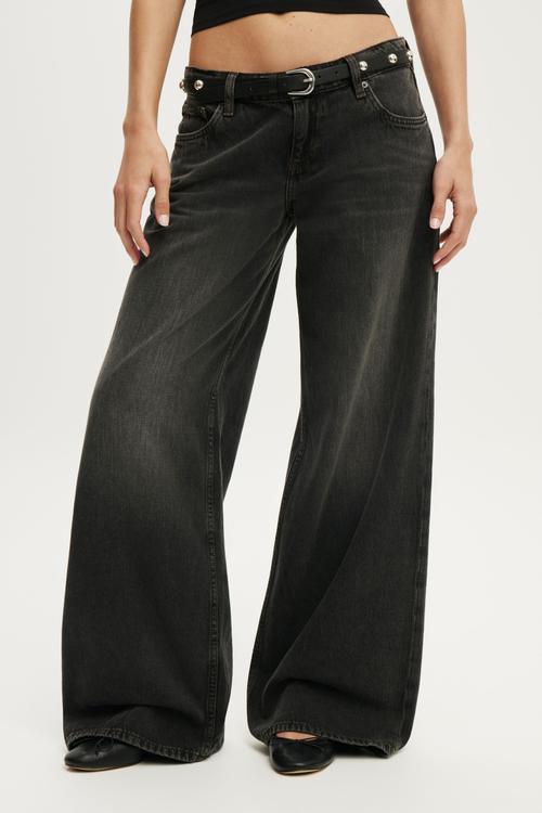 Low Rise Wide Jean - Pulse Black