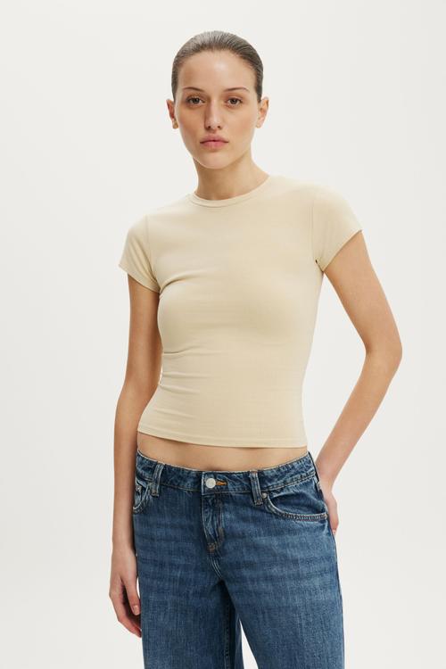 All Day Crew Tee - Honey Beige