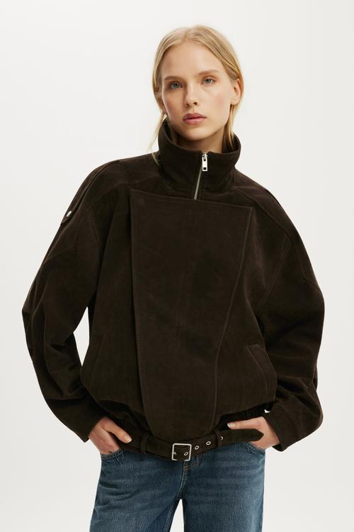 Cove Biker Jacket - Dark Oak