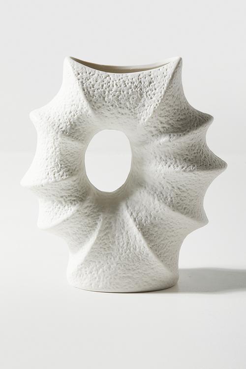 Oceana ceramic vase - White