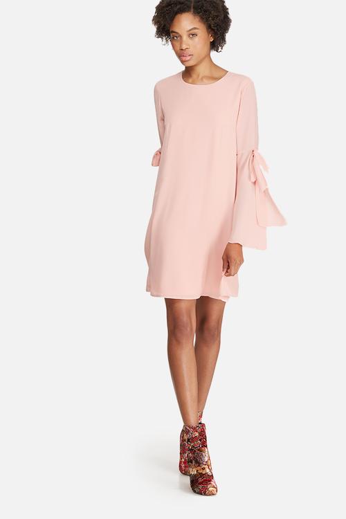Tie sleeve tunic dress