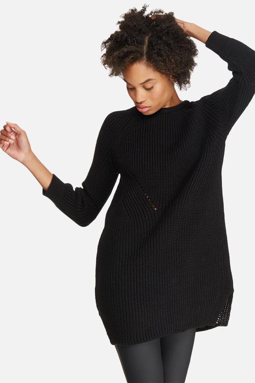 Stitch detail knitwear dress