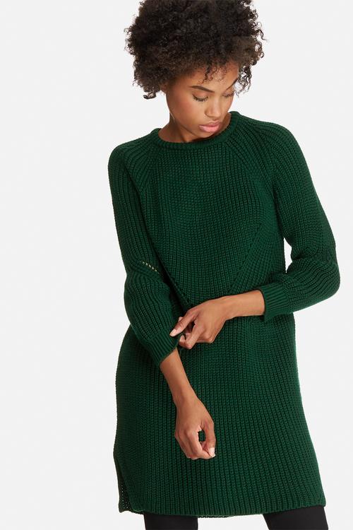 Stitch detail knitwear dress