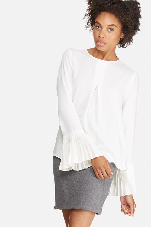Pleat front blouse