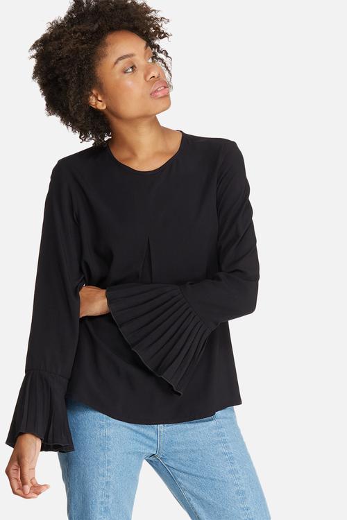 Pleat front blouse