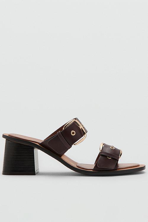 Amy open toe mule - brown