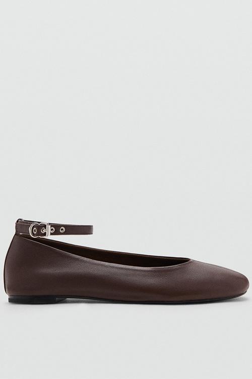 Chiwi leather mary-jane pump - dark brown